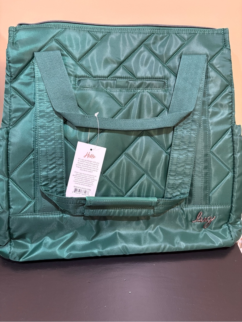 Lug “Baby Yacht” Carryall Tote/Travel Bag. Wickedly Green. NWT - Picture 14 of 14